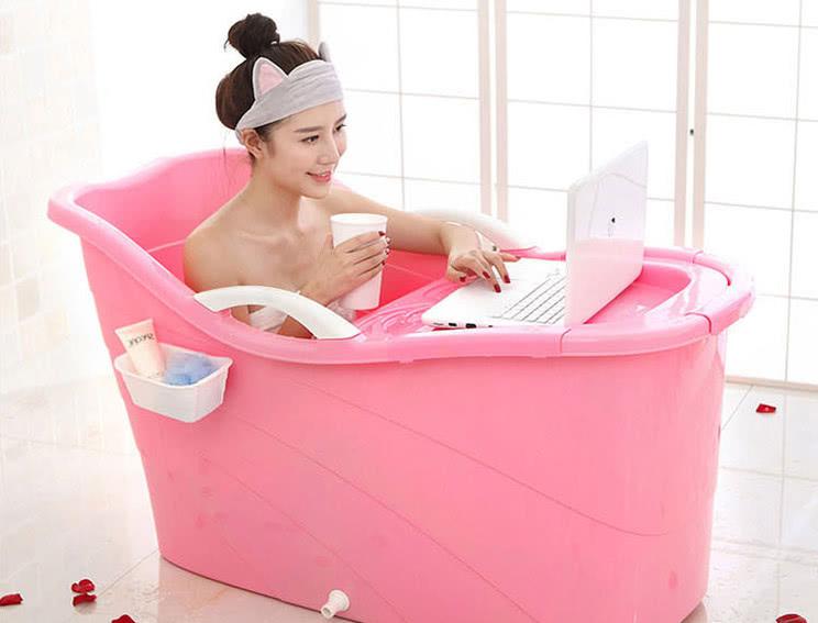 成人浴桶加厚塑料沐浴桶泡澡桶,小朋友也爱上洗澡,对皮肤超级好成人浴