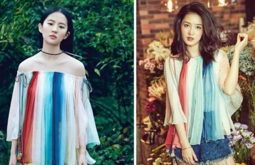 李沁撞上刘亦菲相差3岁同穿校服差距不是一般的大