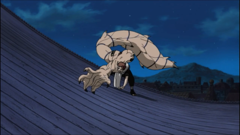 我爱罗vs音忍者,一半尾兽化的我爱罗速度超快