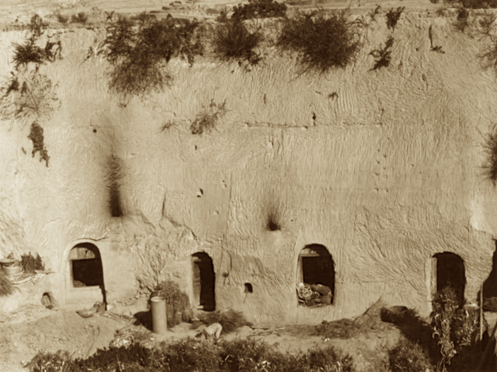 老照片 | 山西窑洞,1928年.资料:东洋文库