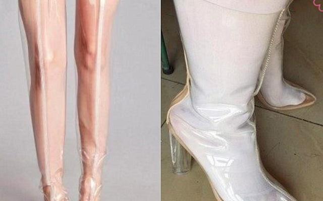 "失败"买家秀,美女穿透明长靴,网友:拿走你的大猪蹄子!