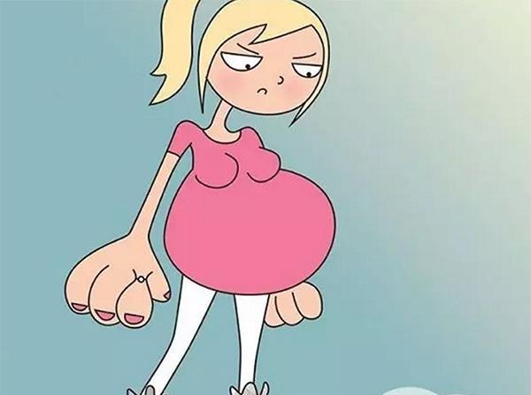 一位妈妈用搞笑插画告诉你, 怀孕时才会有的尴尬和滑稽|插画|怀孕|尴