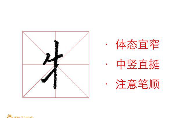 硬笔书法教程——偏旁部首篇"牛字旁","禾字旁"