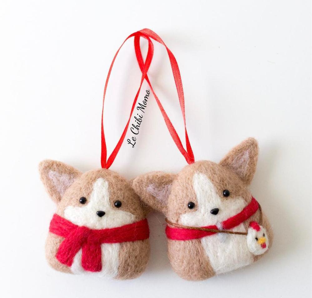 请给我一颗柯基御饭团圆胖可爱的三角饭团羊毛毡让人好想要惹