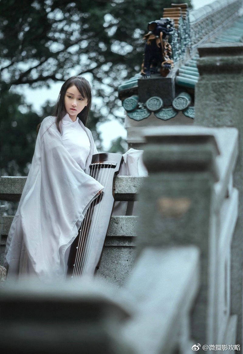 古筝汉服美女古典文艺素雅写真集