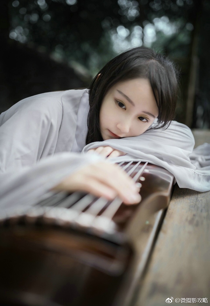 古筝汉服美女古典文艺素雅写真集
