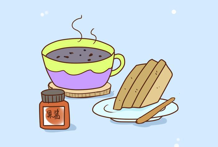 黑芝麻糊 全麦面包黑芝麻糊直接用脱脂牛奶加热冲泡,真正长胎不长肉