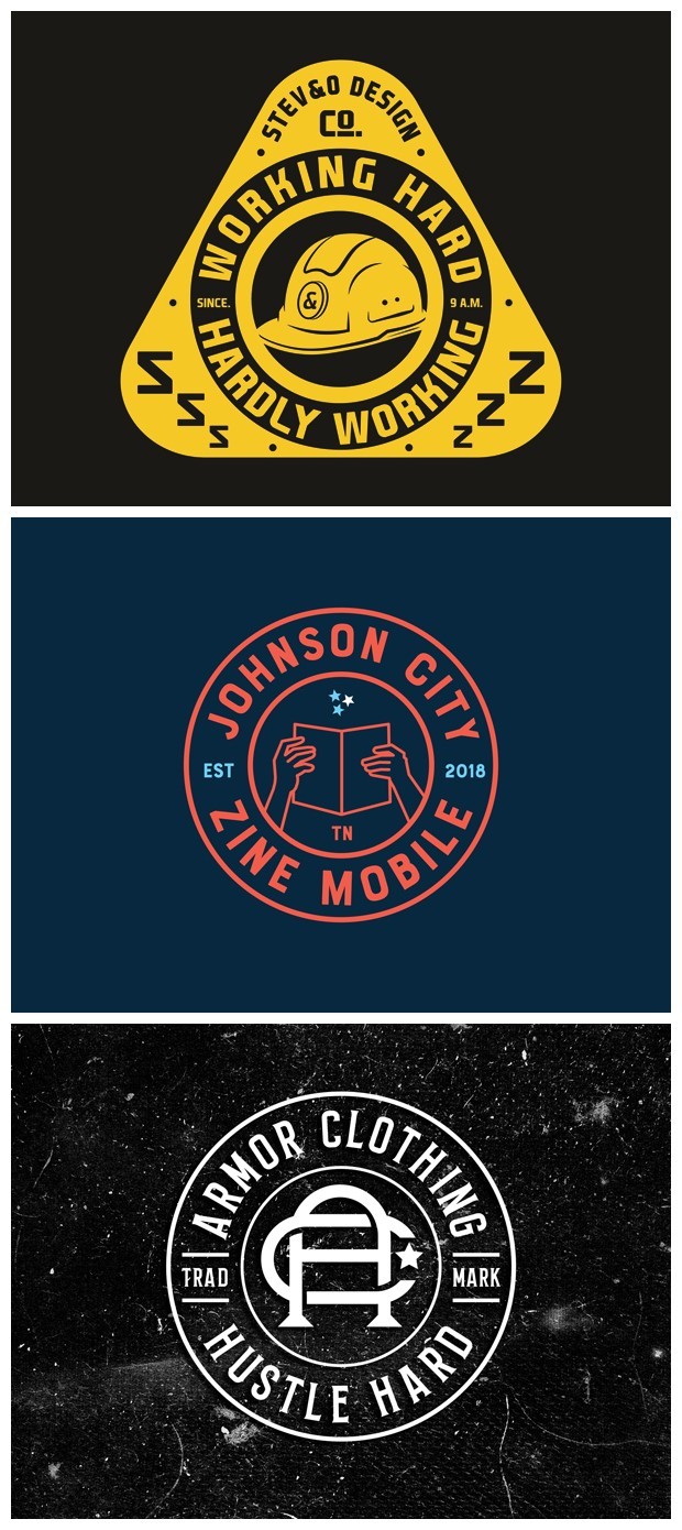 一组国外徽章风格logo设计欣赏