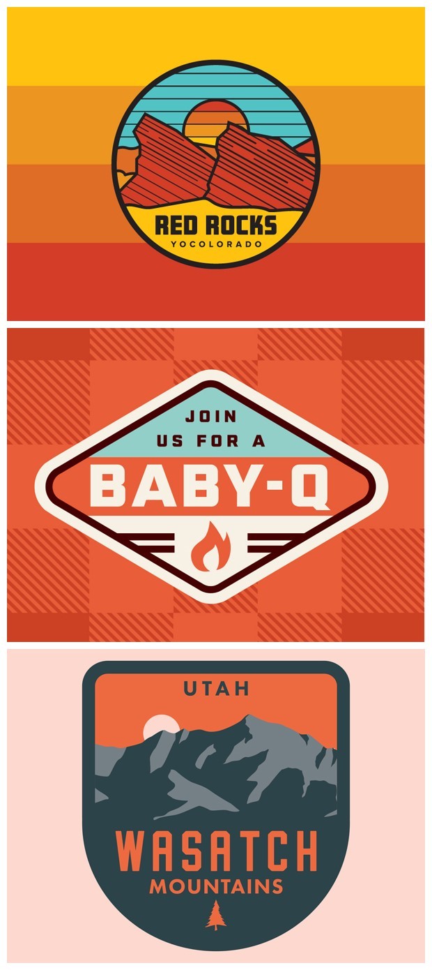 一组国外徽章风格logo设计欣赏