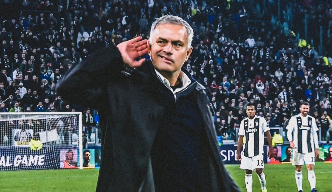 穆里尼奥咧嘴挑衅尤文球迷 嚣张举动引对手球员围攻