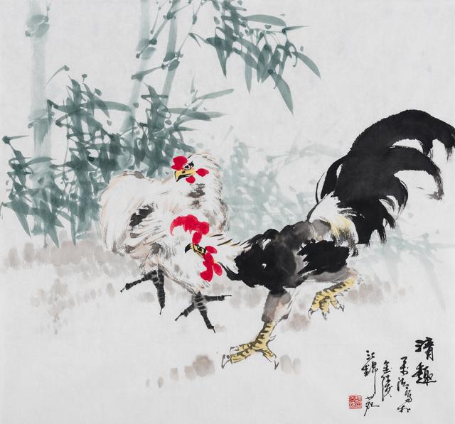 名家艺术 鸡年书法国画作品书画翻拍摄影欣赏连载第一期