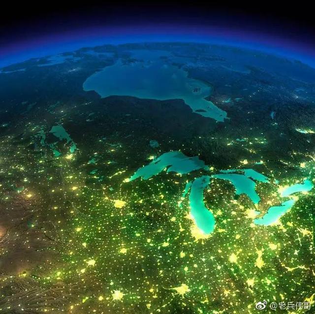 这是从太空看到的地球上的夜色,包括我们中国……太美!