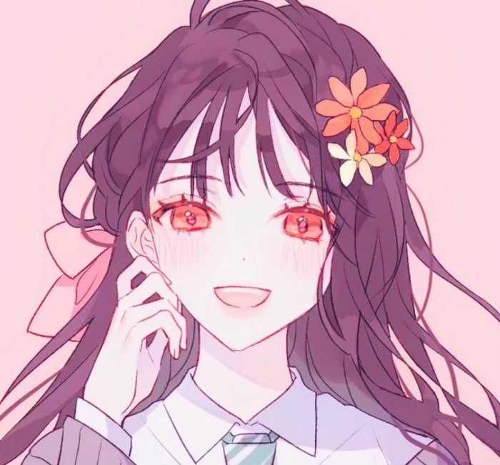 超美二次元卡通女头你的一眸一笑都牵动着我的心