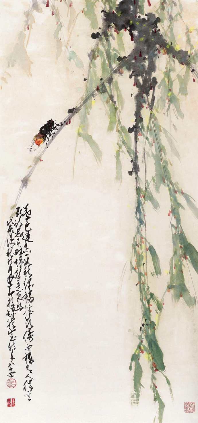 赵少昂,翠柳鸣蝉