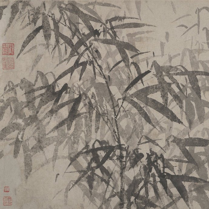 唐寅《墨竹图卷》高清版,29.1x150.2cm,美国大都会艺术博物馆藏.