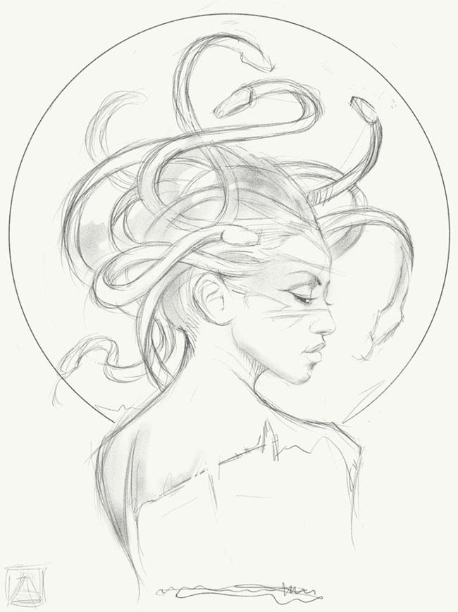 brianyap美杜莎女王插画设计