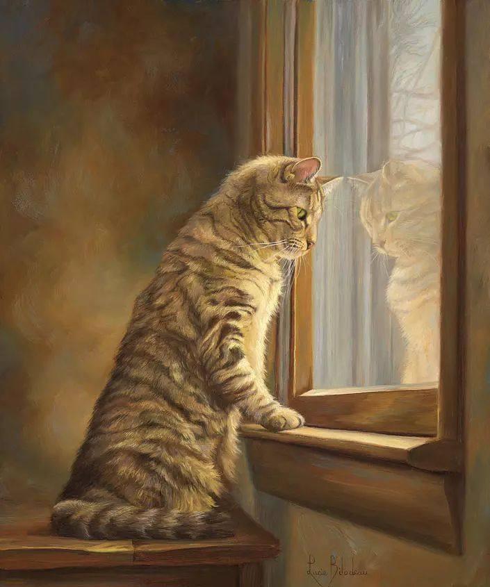 这些油画里的猫咪毛绒绒软乎乎的看着就想撸一把