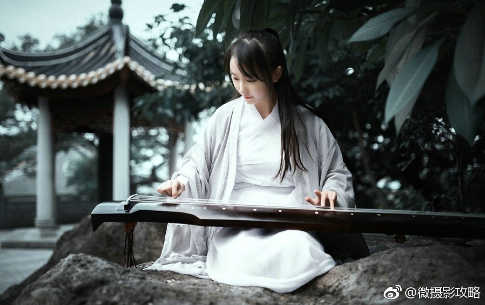 古筝汉服美女古典文艺素雅写真集