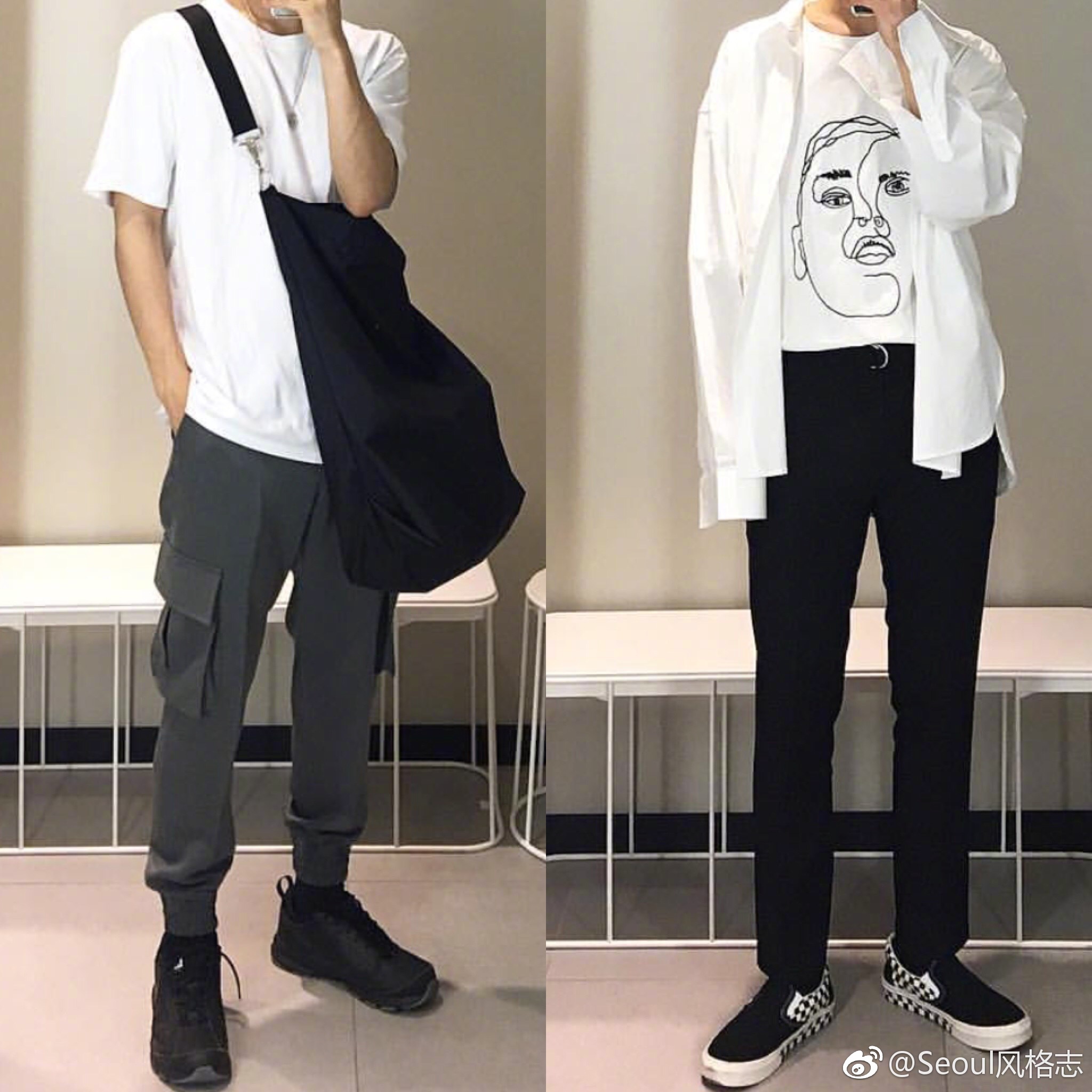 典型韩式欧巴穿搭法想要改变一下的男同学们可以get一下了