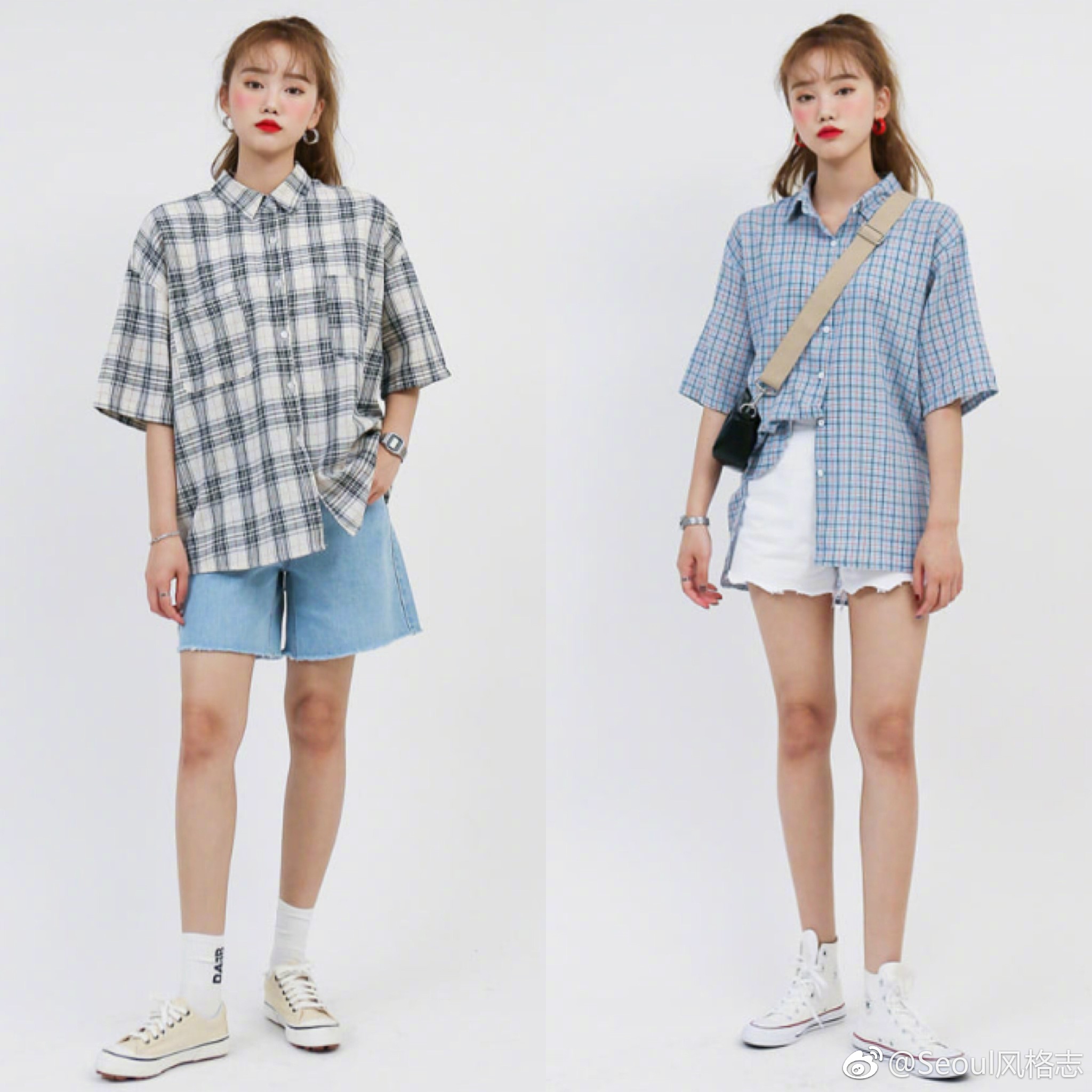 青春元气的大学生穿搭._新浪看点