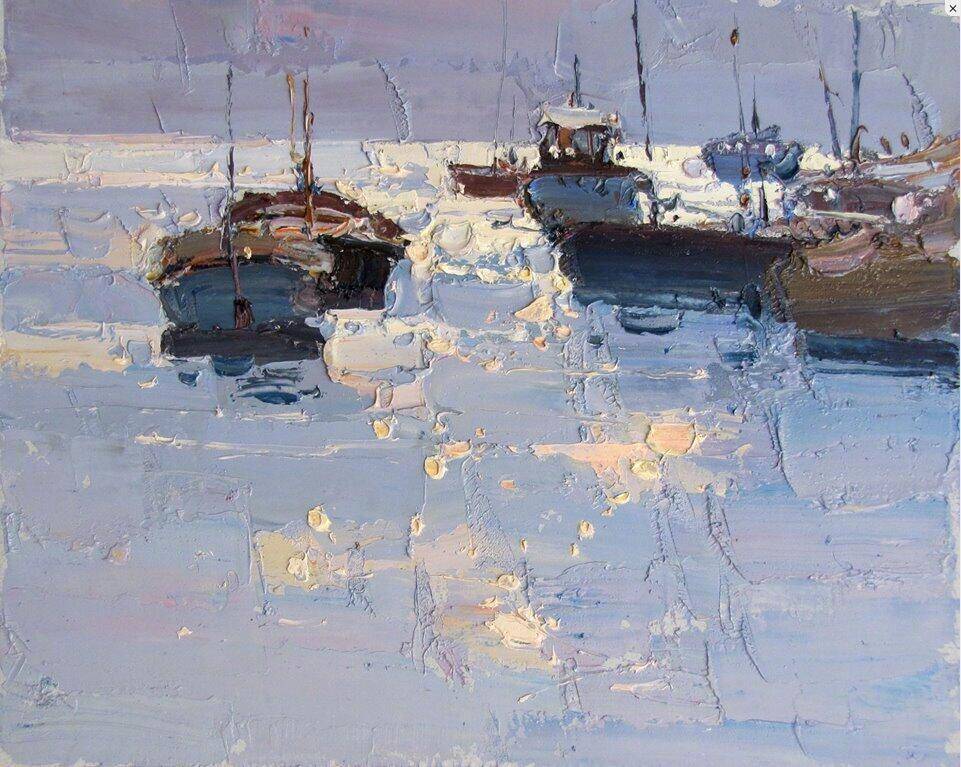 融化在阳光中idanielvolkov刮刀画