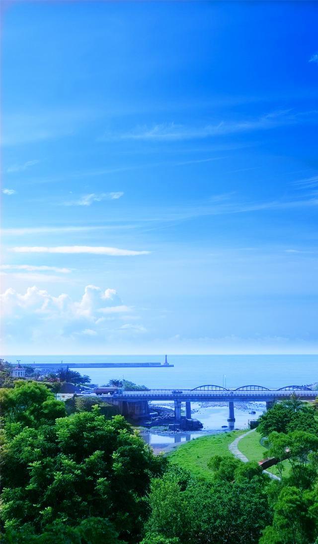 夕阳残照 海阔天空 手机壁纸