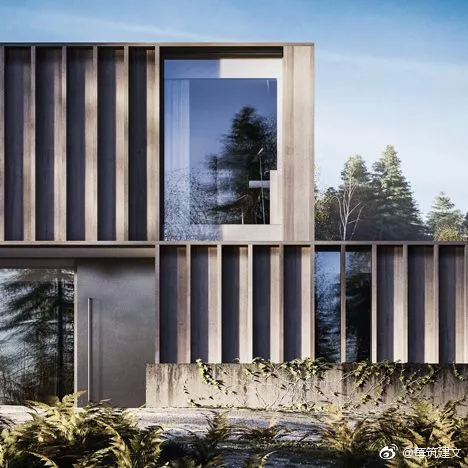 建筑里面的那些竖向格栅