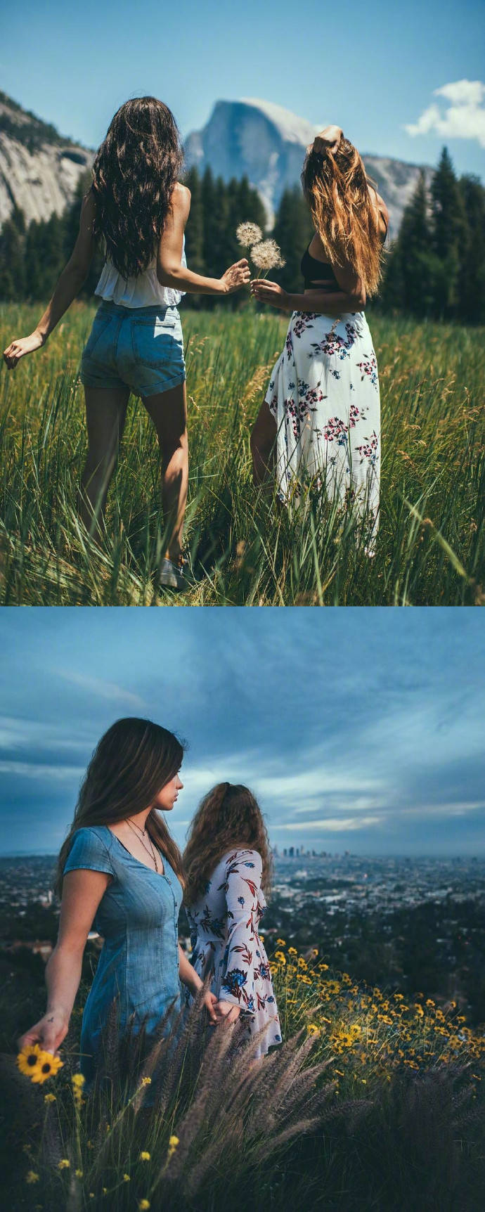 旅行中的拍照姿势背影照一样很有范拉上你的闺蜜一起吧