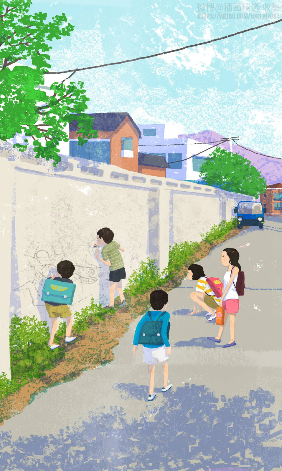 童年的脚印留在校园的小路上笑语欢歌