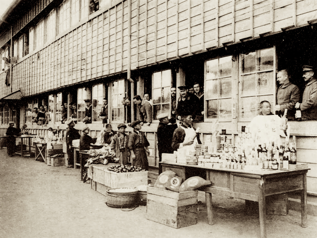 老照片德国战俘在日本1914年资料asahi