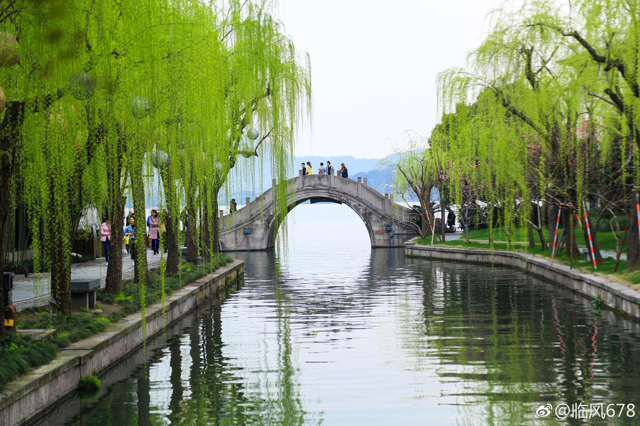 西湖美景三月天 ,春天的西湖永远都是那么美,早安西湖.
