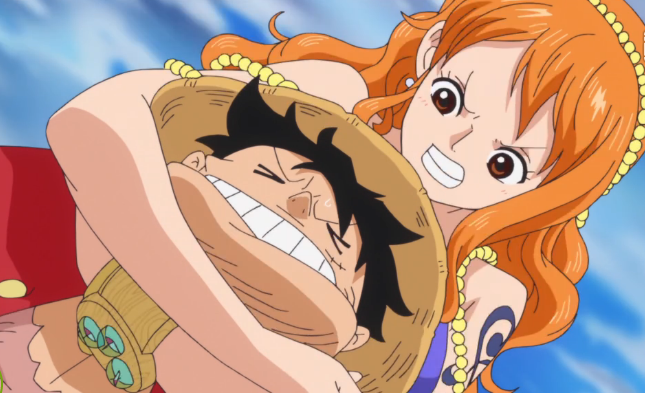 海贼王娜美与路飞打是亲骂是爱