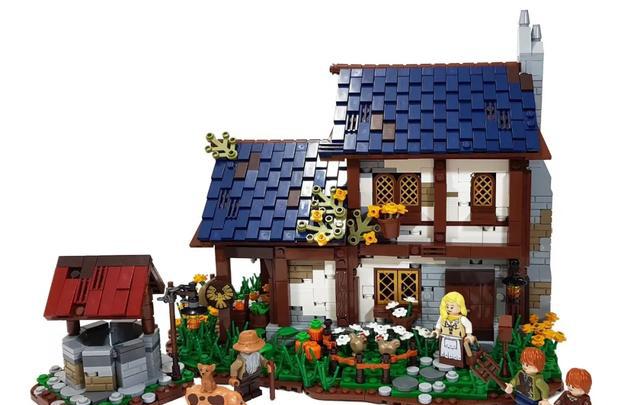 lego乐高moc中古场景的小屋moc欣赏
