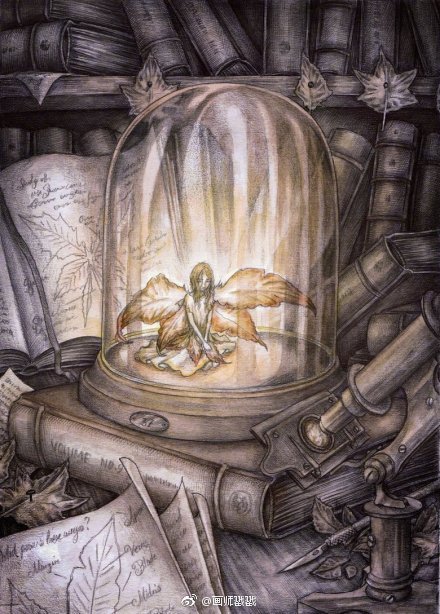 玻璃罩里的小精灵英国插画师adam oehlers的想象力真是不容小觑呢个人