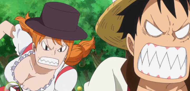 海贼王娜美与路飞打是亲骂是爱