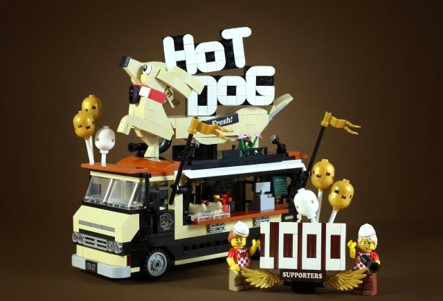 乐高moc作品欣赏,戊戌年的热狗餐车