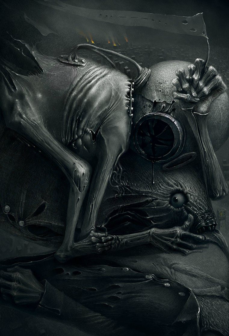 变异生物还是虫子成精俄罗斯画师这组插画有种说不出的诡异
