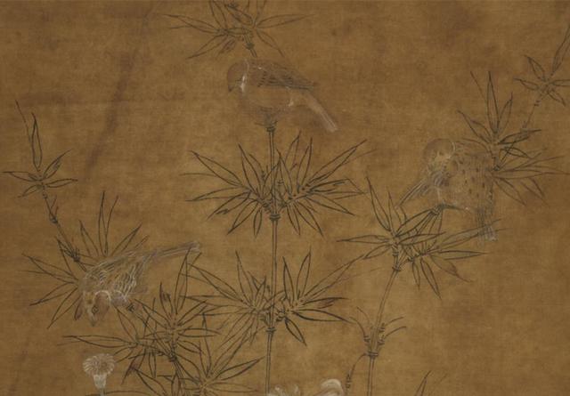 辽,佚名《竹雀双兔图》(辽宁博物馆藏)