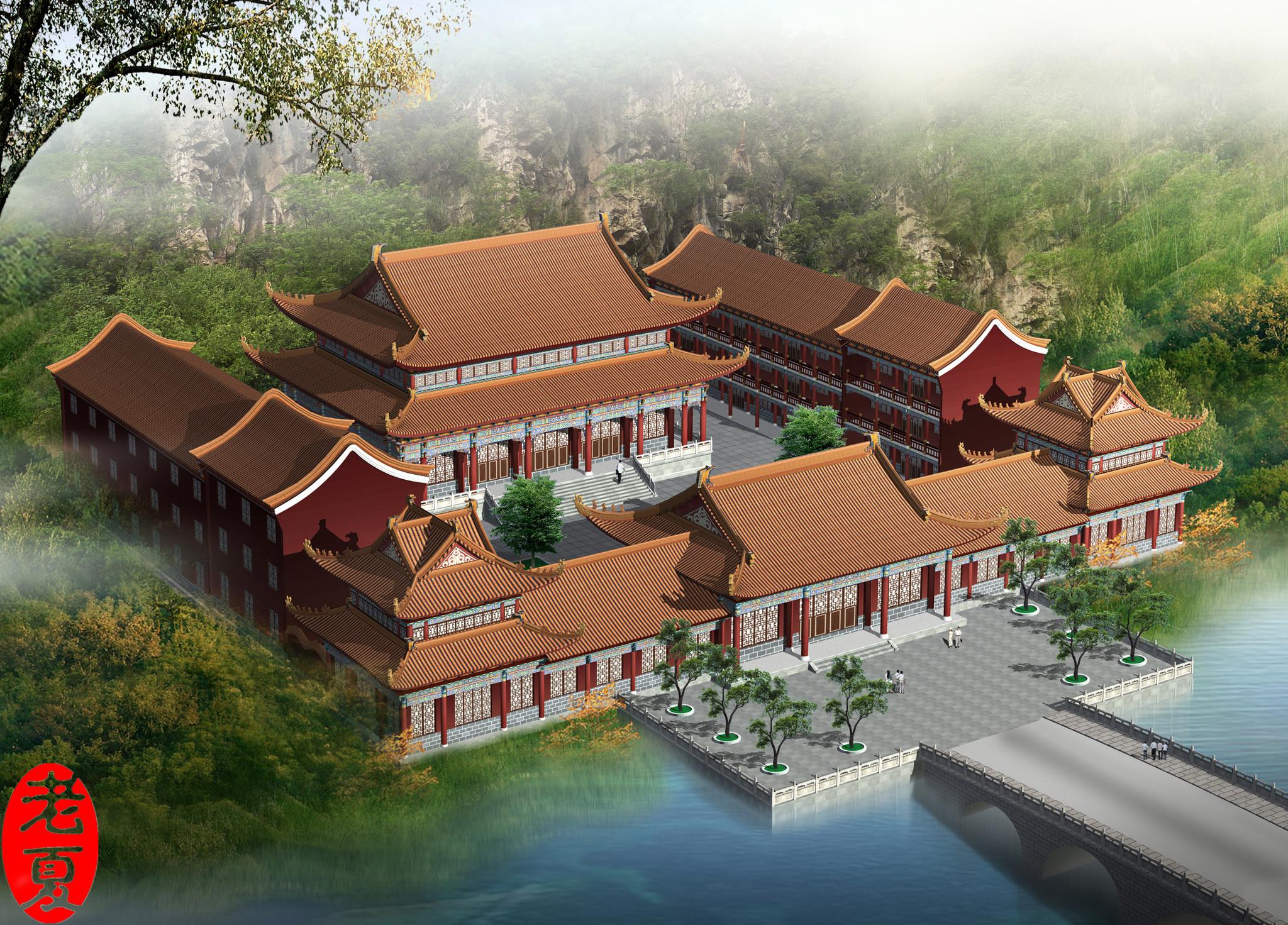 福建祠堂设计,客家宗祠设计效果图,四海闯荡客家人!