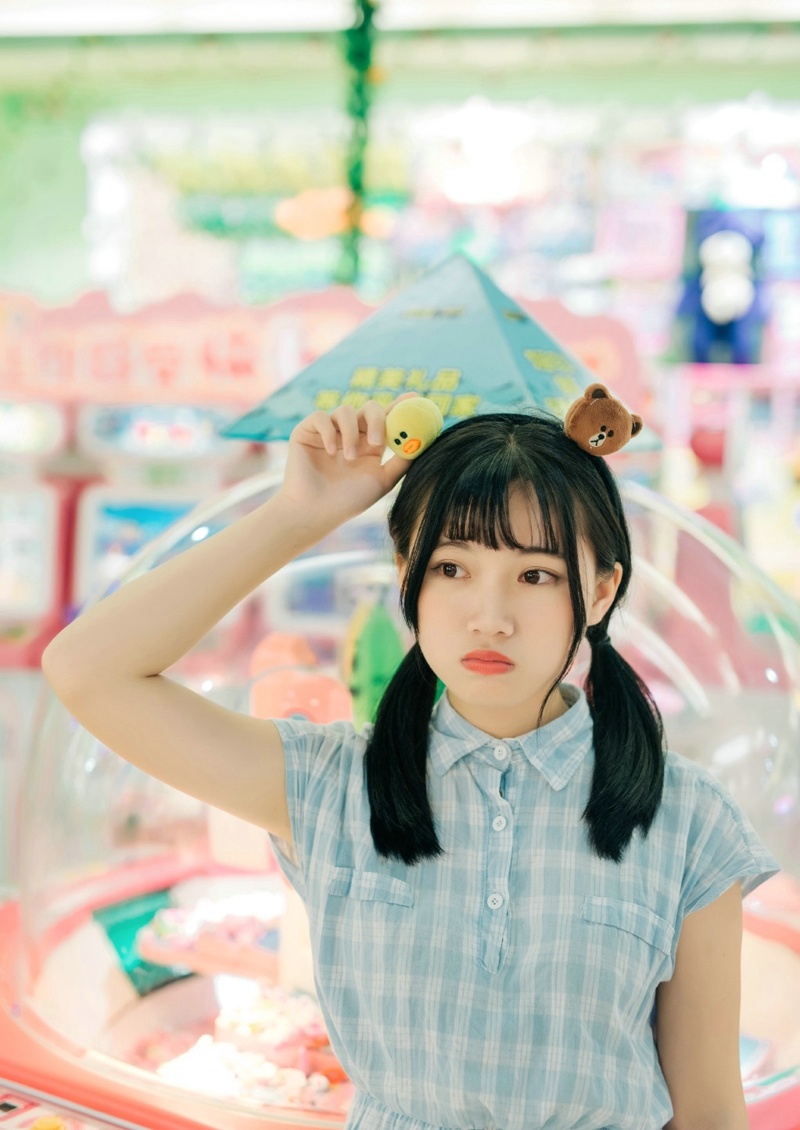 电玩城内的双马尾甜美可爱萌妹子写真集 @微相册 @微博摄影