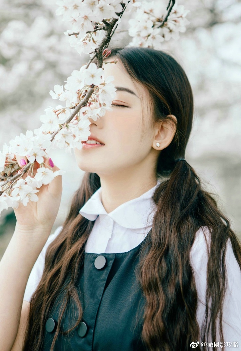 日系樱花双马尾纯真少女笑容甜美写真集