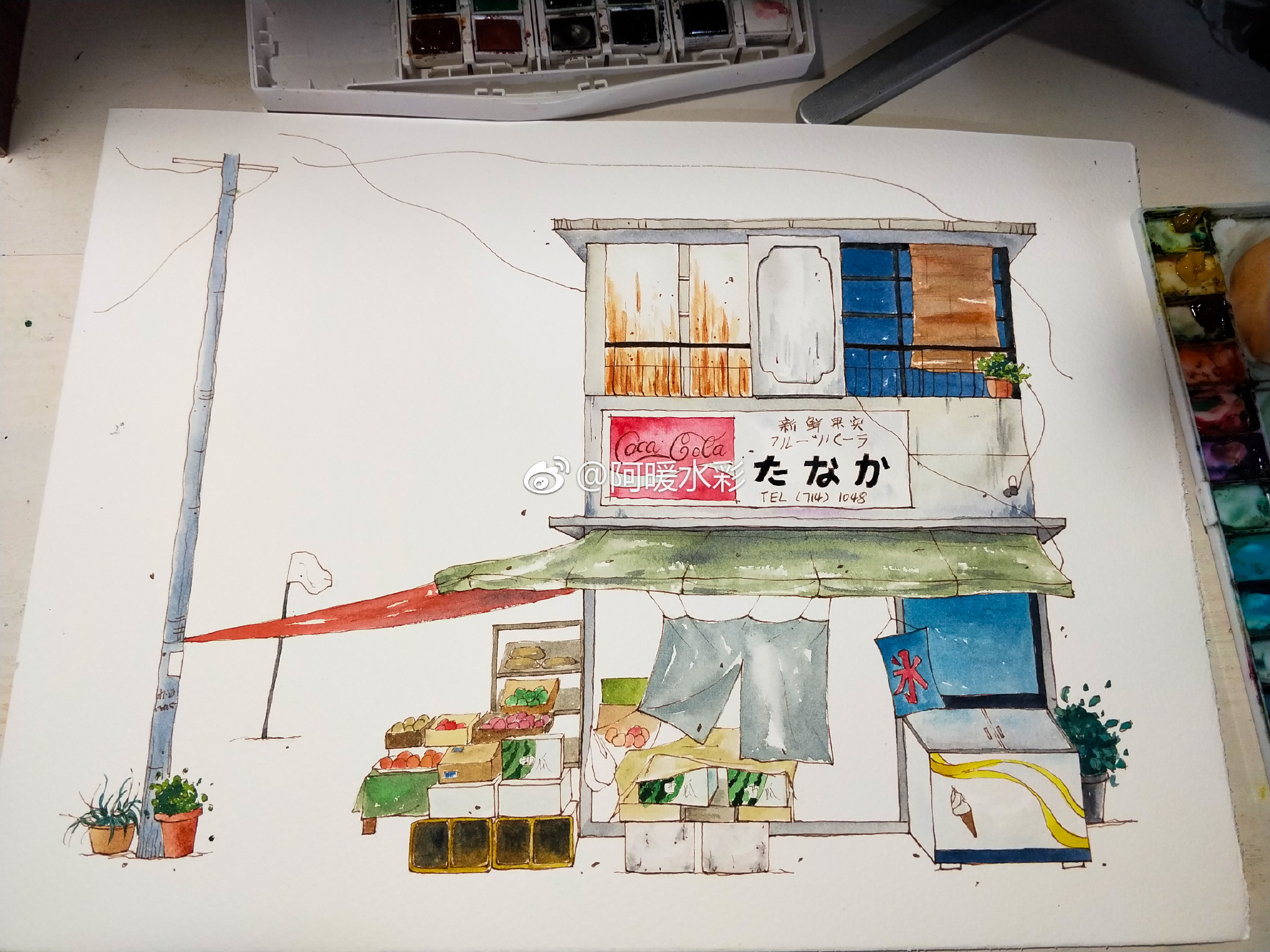 日系水果店投稿阿暖水彩