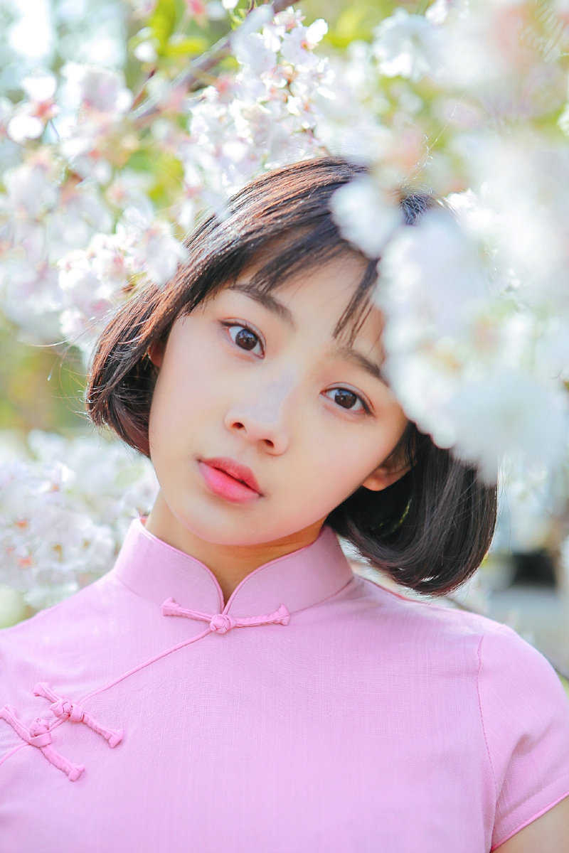粉嫩民国风美女樱花海洋中养眼迷人写真集 @微相册 @微博摄影