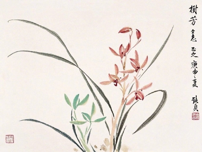 《题画兰》郑板桥 67身在千山顶上头,突岩深缝妙香稠.