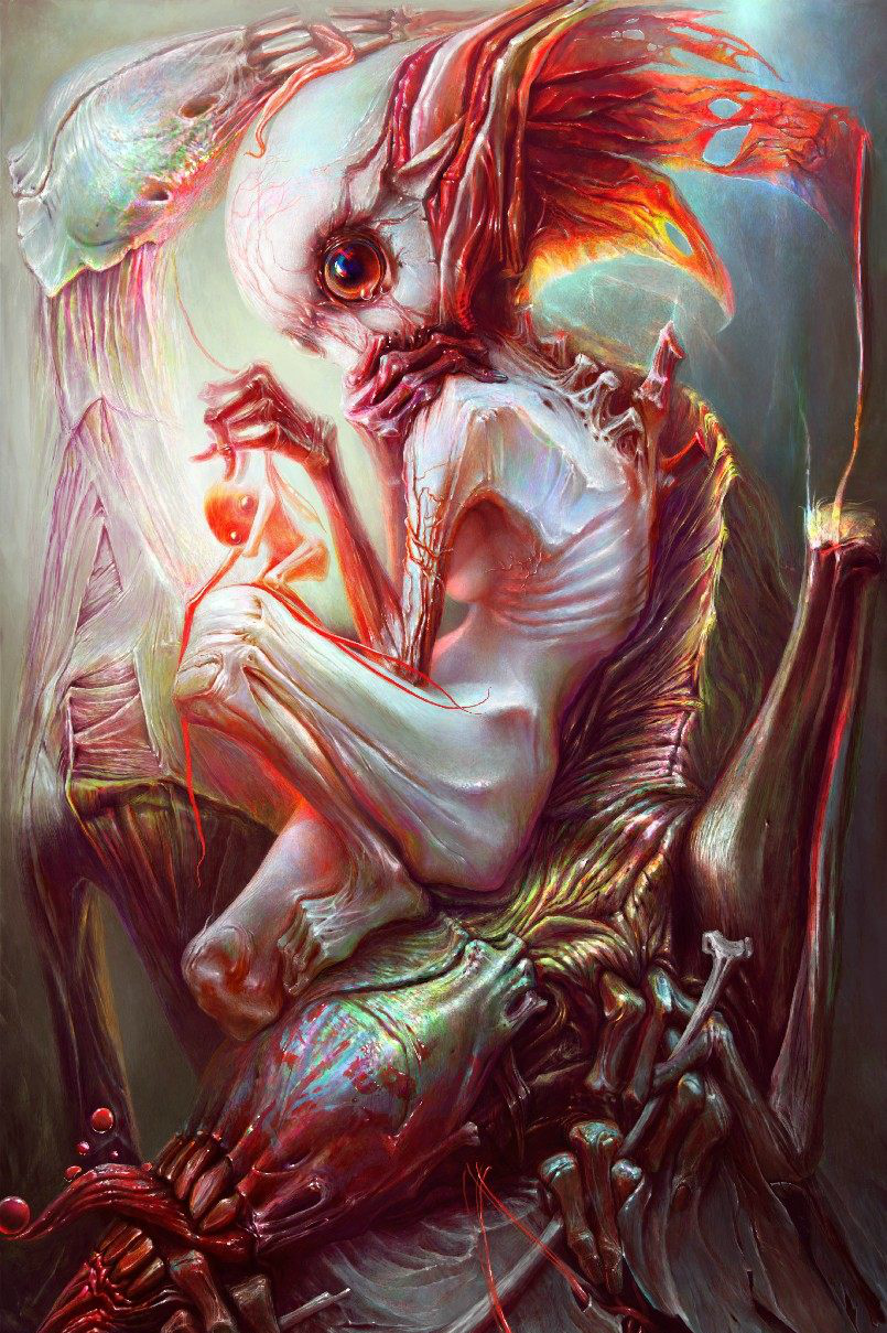 俄罗斯插画师kumpan的诡异插画作品俄罗斯插画师kumpan的诡异插画作品