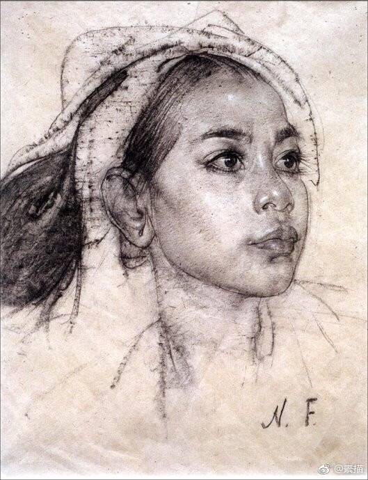 尼古拉·费欣的素描头像