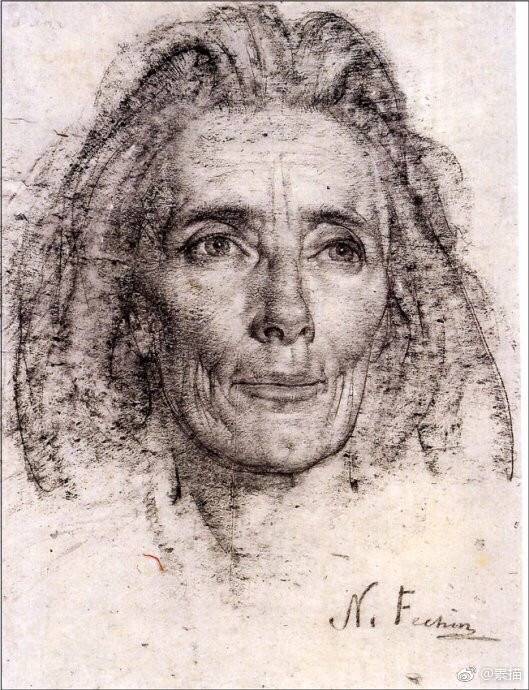 尼古拉·费欣的素描头像