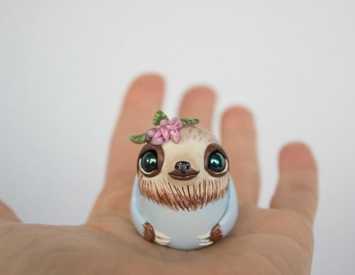 超萌的粘土小动物