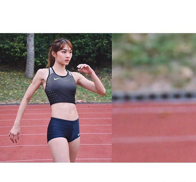 跳高女神杨文蔚,很时尚的运动搭配