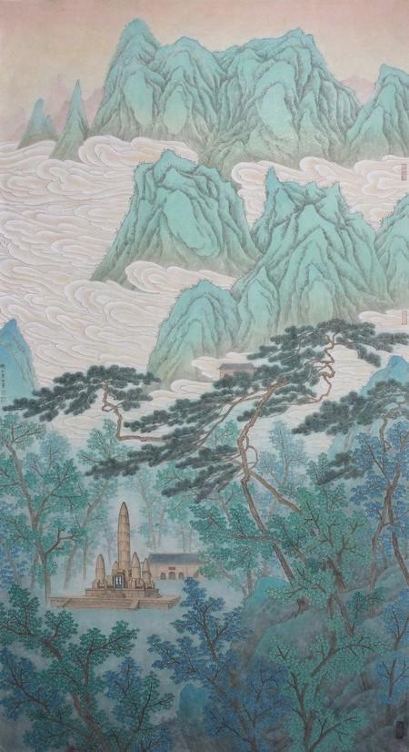 画家曹金华笔下的南岳衡山忠烈祠